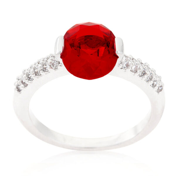 Contemporary ring with a bar setting and 2 Mm width.