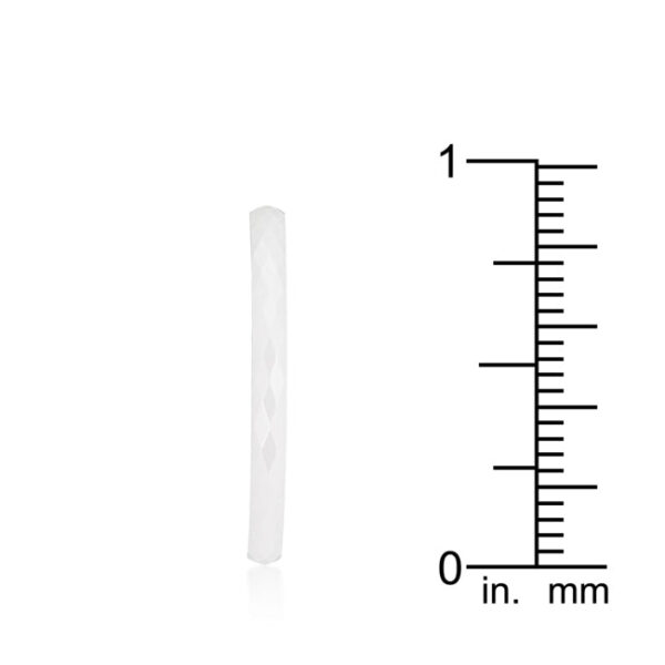 White ring with a ceramic band.