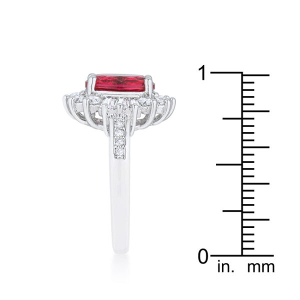 Classic aqua cubic zirconia ring with baguette and round cuts held in prongs.