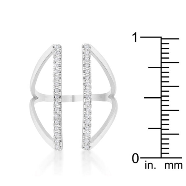 Contemporary Jena delicate parallel ring, 1.5mm wide, with 0.2 ct total stone weight