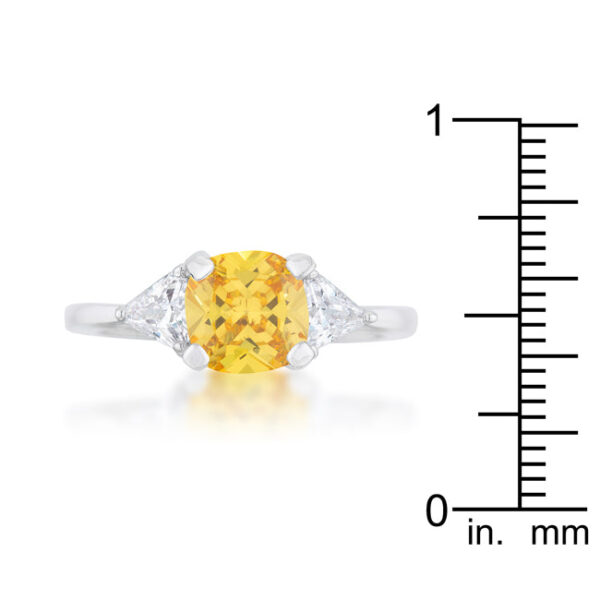 2.2mm-wide ring rhodium plated over lead free alloy (brass) with All Clear cubic zirconia in prong settings.