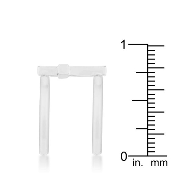 Cross design ring with 0.08 ct total carat weight of cubic zirconia and gold tone over lead free alloy (brass).