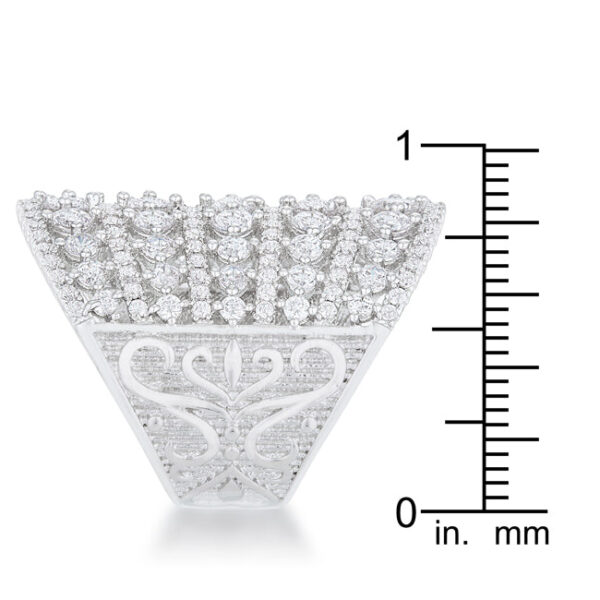 Round cubic zirconia stones in a pave-set classic cocktail ring