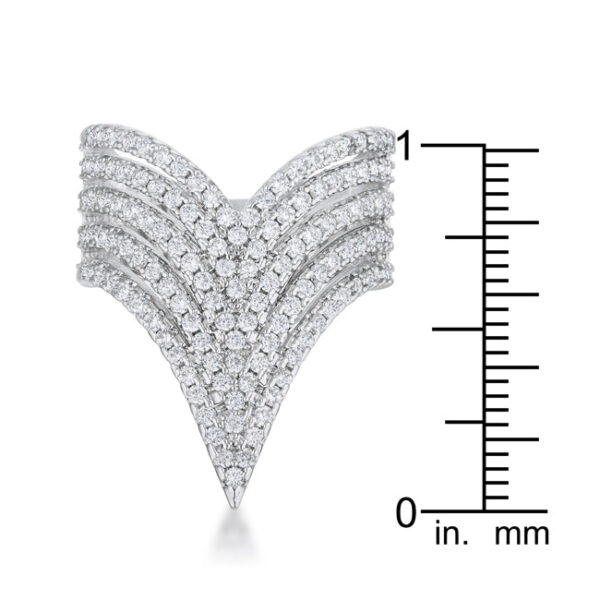 Round 1.25 Mm pink cubic zirconia accent stones in a pave-set cocktail ring.