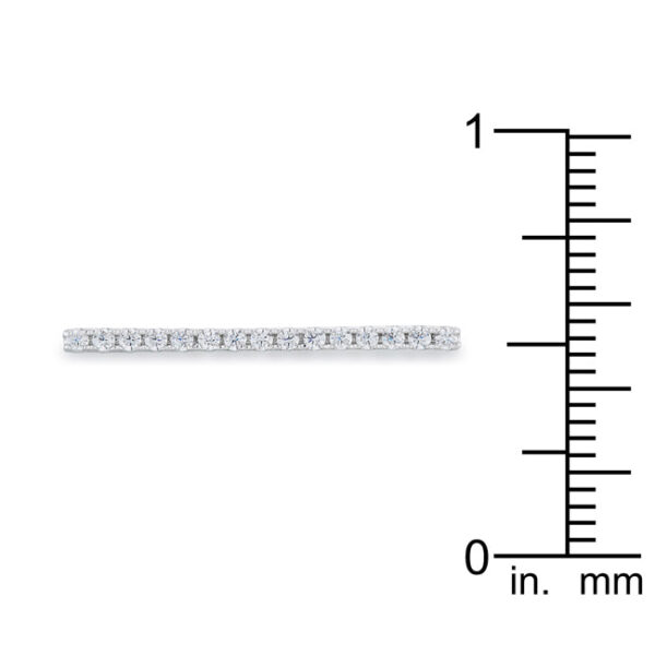 Contemporary simple ring with a 1.25mm width, rhodium plated over lead free alloy (brass).