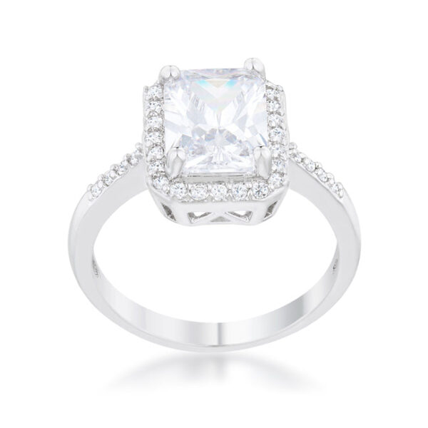 2mm classic ring in rhodium plated over lead free alloy (brass) with round pave-set cubic zirconia.