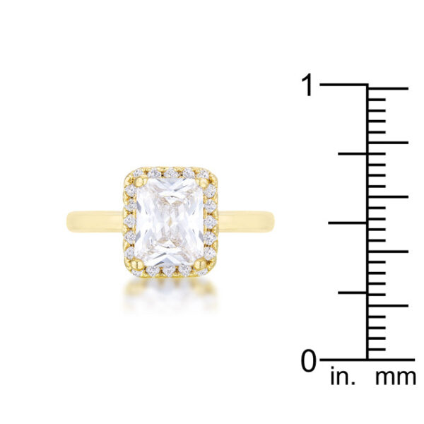 Round cubic zirconia measuring 6 X 8 Mm in pave on a cocktail ring with 2 ct total weight.