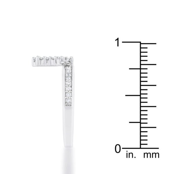 Ring angled to show the full circumference of the band and star charm placement