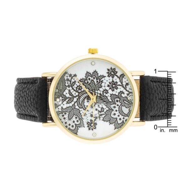 Gold-tone watch showing the case and band together
