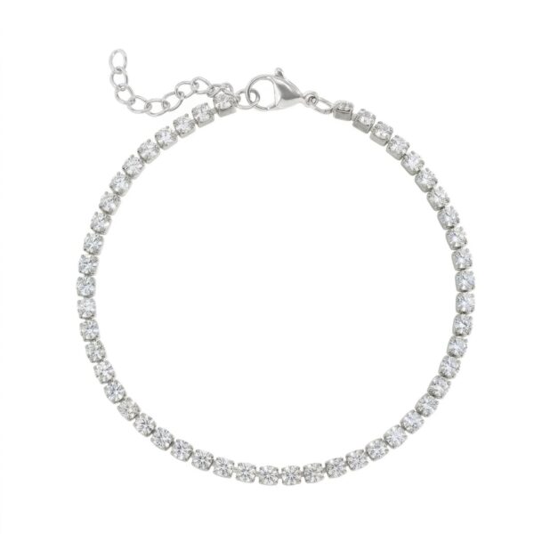 6.5 + 1 Stainless Steel CZ Tennis Bracelet