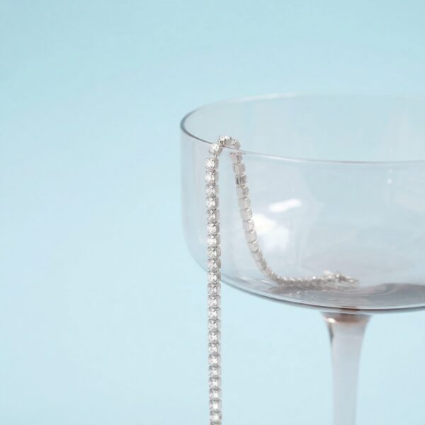 6.5 + 1 Stainless Steel CZ Tennis Bracelet - alternate view 3