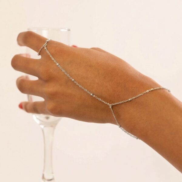 7.5 + 1 Stainless Steel Satellite Hand Chain - alternate view 2