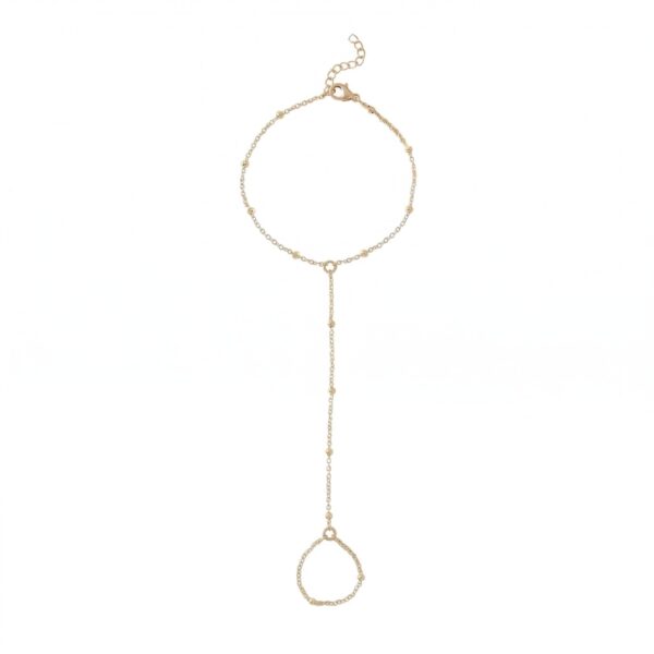 7.5 + 1 18 Karat Gold PVD Stainless Steel Satellite Hand Chain