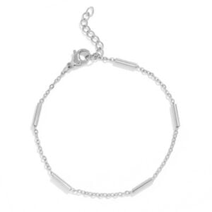 6.5 + 1 Stainless Steel Satellite Bar Bracelet