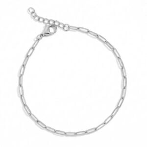 6.5 + 1 Stainless Steel Paperclip Bracelet