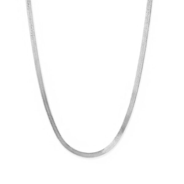 Stainless Steel 3mm Herringbone Necklace
