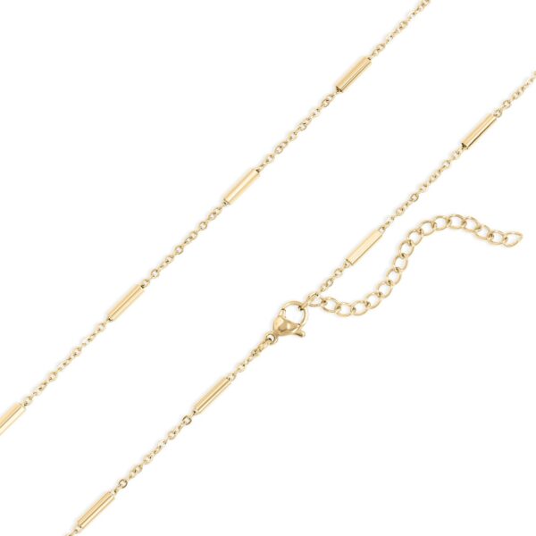 16 + 2 18 Karat Gold PVD Stainless Steel Satellite Bar Necklace - alternate view 2