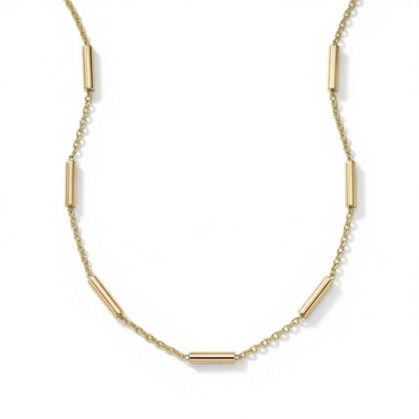 16 + 2 18 Karat Gold PVD Stainless Steel Satellite Bar Necklace