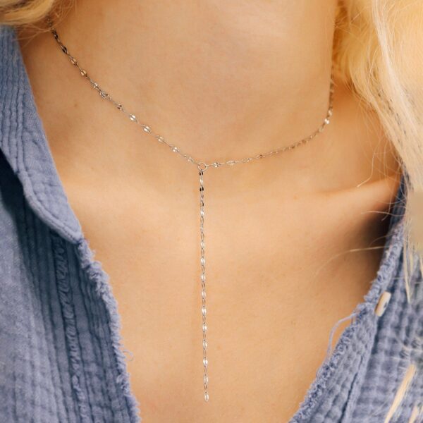 15 Stainless Steel Coffee Chain Y-Drop Necklace - alternate view 3