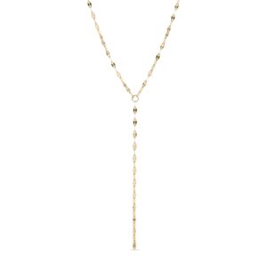 15 18 Karat Gold PVD Stainless Steel Coffee Chain Y-Drop Necklace