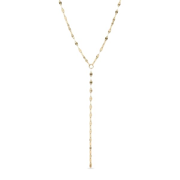 15 18 Karat Gold PVD Stainless Steel Coffee Chain Y-Drop Necklace