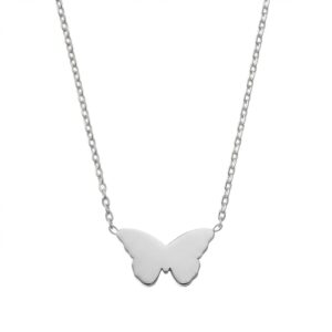 18 + 2 Stainless Steel Butterfly Necklace