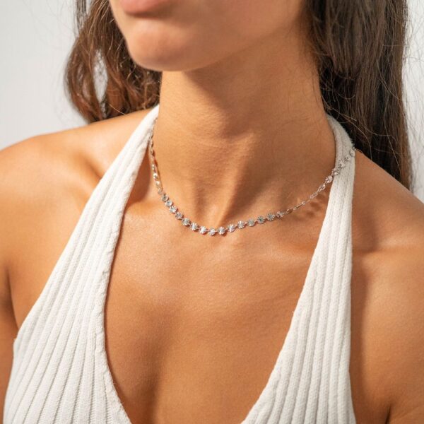 16 + 2 Stainless Steel Sunburst Necklace - alternate view 2