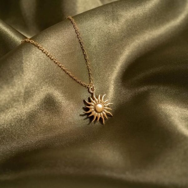 18 Karat Gold PVD Stainless Steel Mystic Sun Charm - alternate view 3