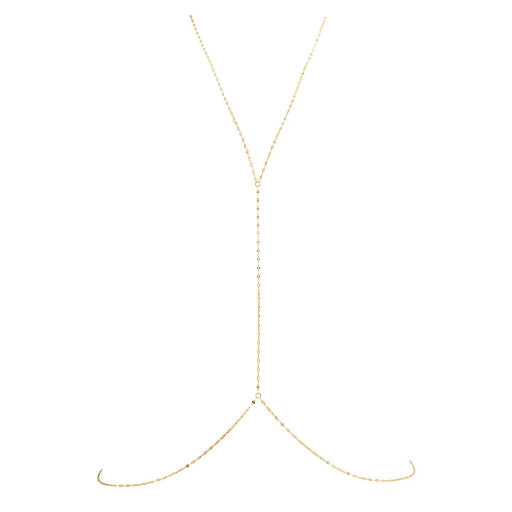 18 Karat Gold PVD Stainless Steel Coffee Chain Link Body Chain