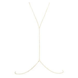 18 Karat Gold PVD Stainless Steel Coffee Chain Link Body Chain