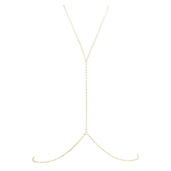 18 Karat Gold PVD Stainless Steel Coffee Chain Link Body Chain