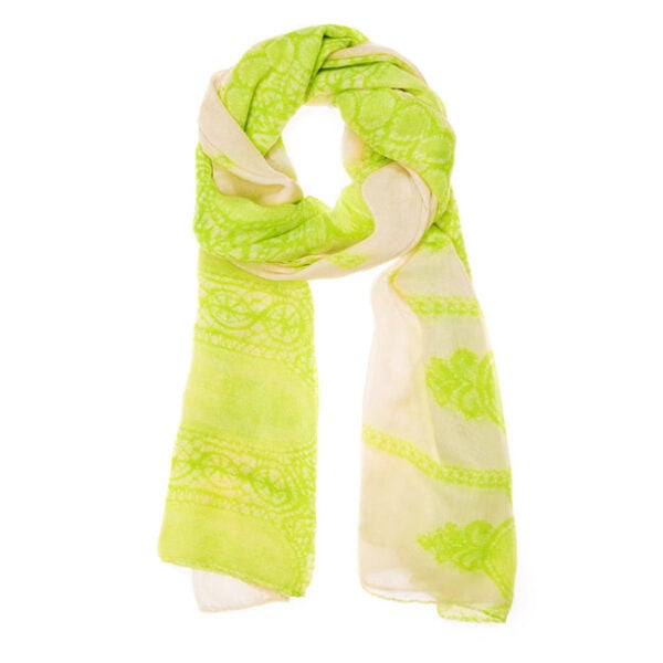Green Fashion Scarf made from 100% Polyester.