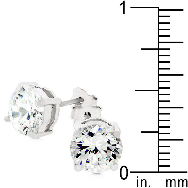 Stud earring shown from the side with the butterfly post backing visible