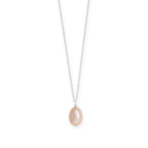 16 + 2 Natural Color Cultured Freshwater Rice Pearl Necklace
