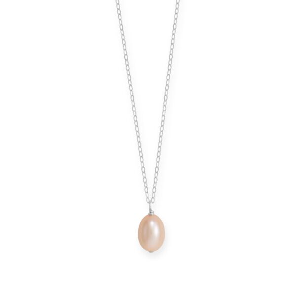 16 + 2 Natural Color Cultured Freshwater Rice Pearl Necklace