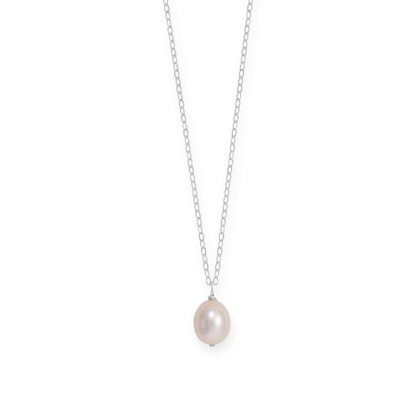16 + 2 Natural Color Cultured Freshwater Rice Pearl Necklace - alternate view 2
