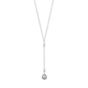7.5mm Natural Color Cultured Freshwater Pearl Drop Necklace