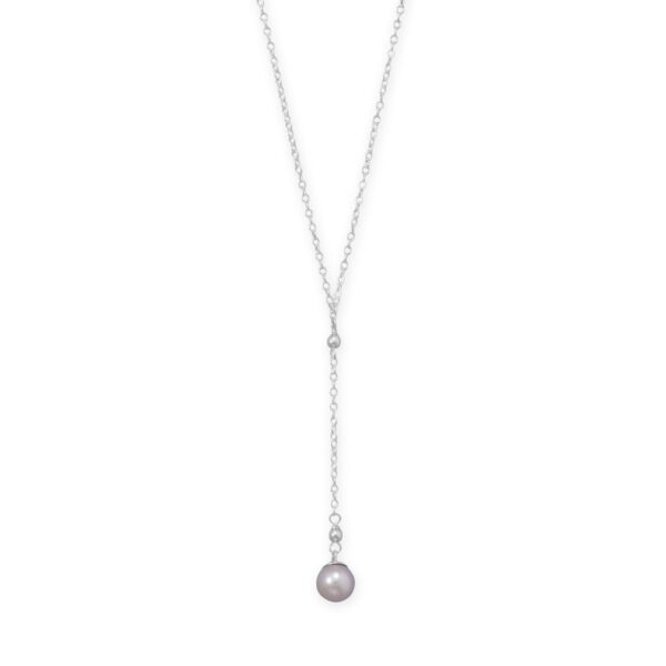 7.5mm Natural Color Cultured Freshwater Pearl Drop Necklace
