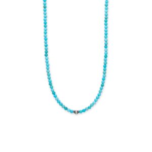 16 + 2 Stabilized Magnesite and Oxidized Bead Necklace