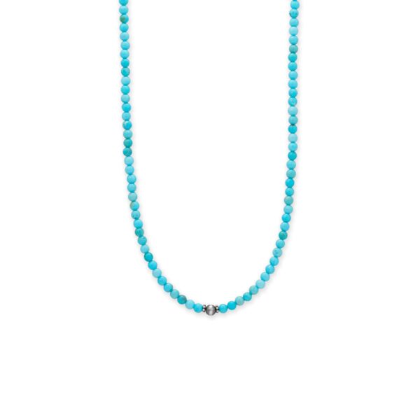 16 + 2 Stabilized Magnesite and Oxidized Bead Necklace