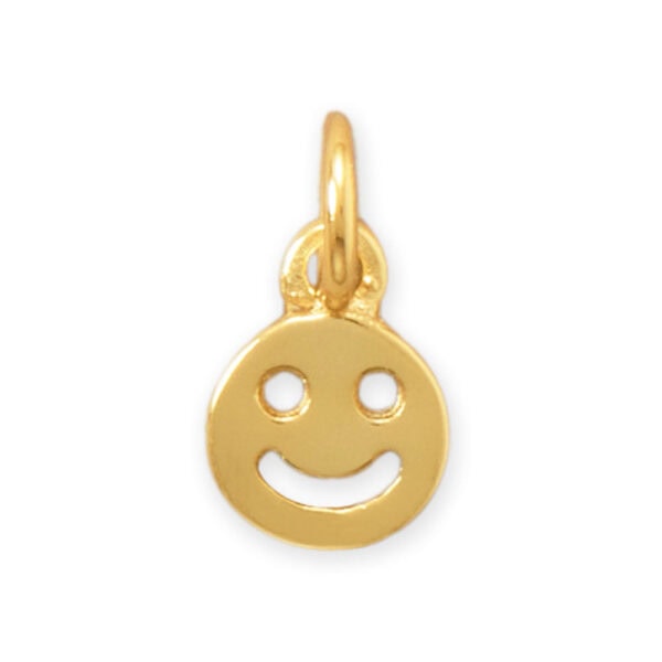 14 Karat Gold Plated Smiley Face Charm