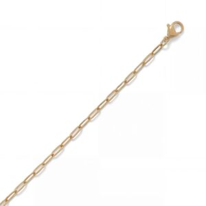 18 Karat Gold PVD Stainless Steel 2.5mm Paperclip Chain