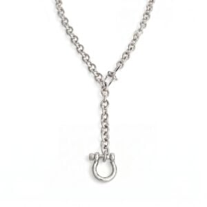 Adjustable 22 Stainless Steel Horse Bit Necklace