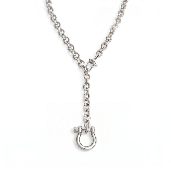 Adjustable 22 Stainless Steel Horse Bit Necklace