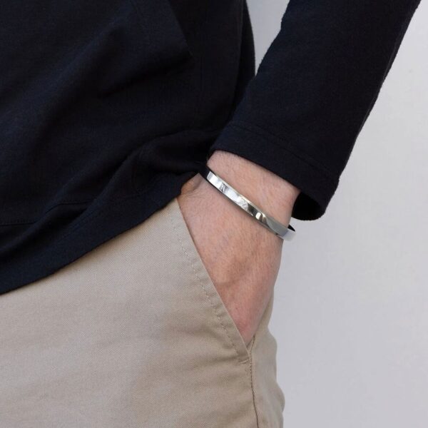 Stainless Steel Polished Cuff Bracelet - alternate view 2