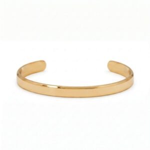 18 Karat Gold PVD Stainless Steel Polished Cuff Bracelet