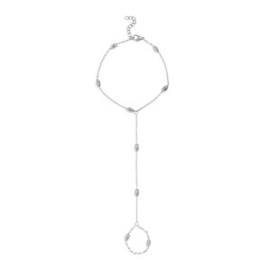 7.5 + 1 Stainless Steel Oval Orbit Hand Chain