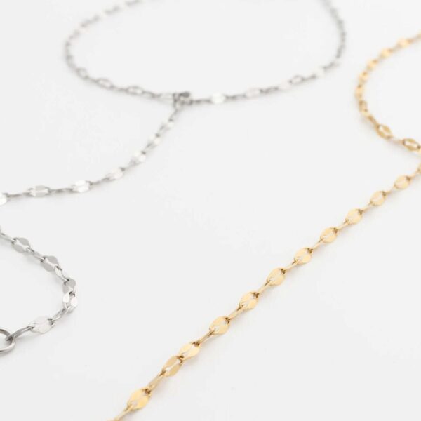7.5 + 1 Stainless Steel Coffee Hand Chain - alternate view 3
