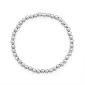 7.5 5mm Stainless Steel Bead Stretch Bracelet