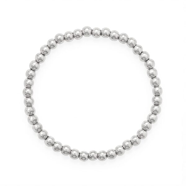 7.5 5mm Stainless Steel Bead Stretch Bracelet